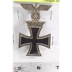 GERMAN WWI/WWII IRON CROSS MARKED ON BACK