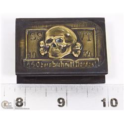 GERMAN TOTENKOPF MATCH HOLDER.