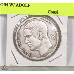 1933 GERMAN WWII NAZI 100 MARK COIN W/ ADOLF