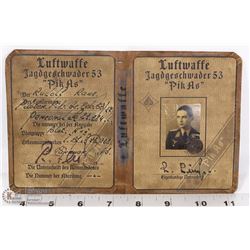 JAGDGESCHWADER 53 GERMAN NAZI LUFTWAFFE DOCUMENT