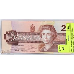 1986 CANADIAN $2 ROBIN BILLS CONSEC. SERIALS X 10