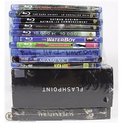 LOT OF 10 ASSORTED BLU RAY DVD'S AND SUPERNATURAL