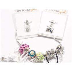 #13-STERLING SILVER PERSONA BRACELET W/ 7 CHARMS