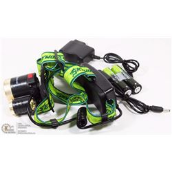 6000 LUMEN TACTICAL LED HEADLAMP WITH LITHIUM