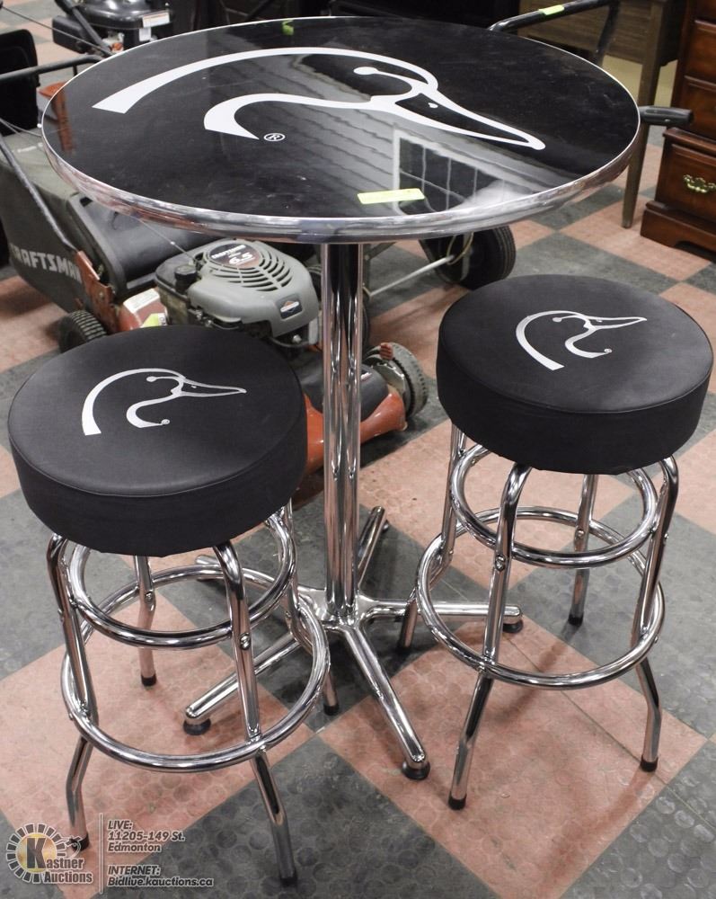 Ducks Unlimited Bar Table With 2 Stools