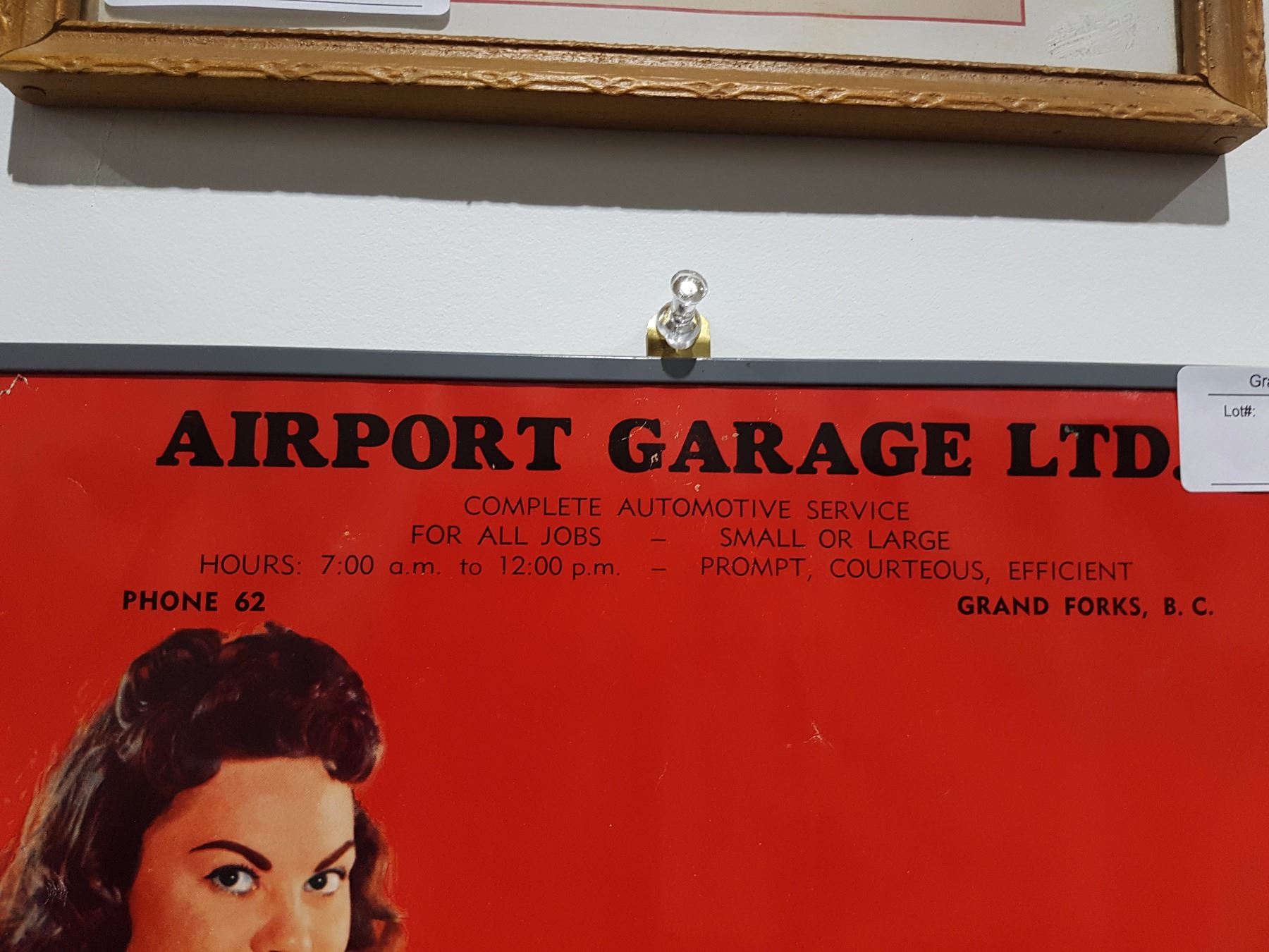 VINTAGE 1960 PIN UP GIRL CALENDAR GRAND FORKS, BC