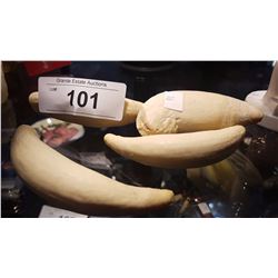 LOT OF 4 SPERM WHALE TEETH