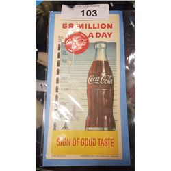 1957 COCA COLA INK BLOTTER