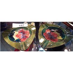 PAIR MOORCROFT ASHTRAYS