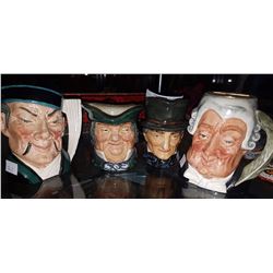 LOT OF 4 ROYAL DOULTON CHARACTER MUGS