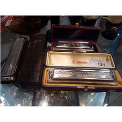 LOT OF 3 VINTAGE HARMONICAS