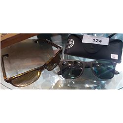 LOT OF 2 AUTHENTIC RAYBAN SUNGLASSES W/ONE CASE