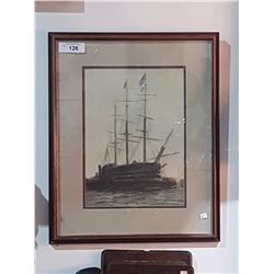 FRAMED SHIP PICTURE