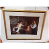 Image 1 : FRAMED PRINT MOTHER & DAUGHTER AT PIANO