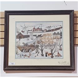 SIGNED LTD EDITION CINDY MANGUTZ PRINT TITLED "MAPLE DAYS" 7/1500