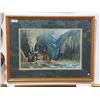 Image 1 : FRAMED DAVID TUTWILER PRINT TITLED "STEAM IN THE ROCKIES"
