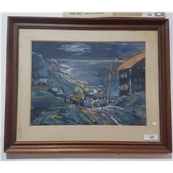 SIGNED L. THOMPSON GROUP OF 7 PRINT