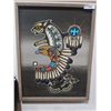 Image 1 : FRAMED NATIVE CANVAS PRINT SIGNED & DATED