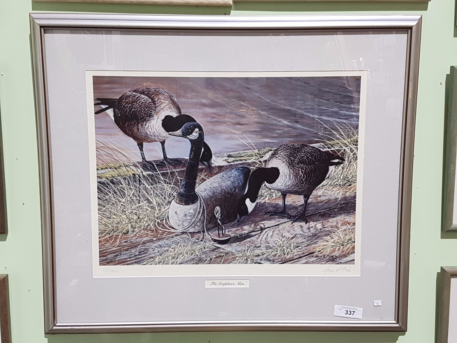 SIGNED LTD EDITON ARNIE FISK PRINT TITLED THE CONFIDENCE MAN