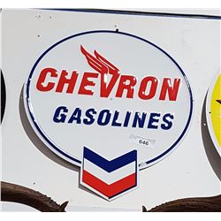 CHEVRON GASOLINE SST TIN SIGN
