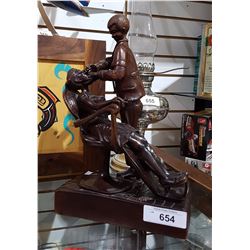 CARVED WOOD DENTIST STATUE