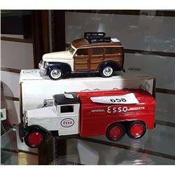 DIE CAST ESSO IMPERIAL TRUCK & 1940 FORD WOODY