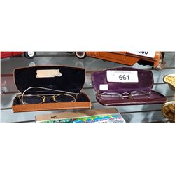 TWO 1920'S SPECTACLES IN CASES