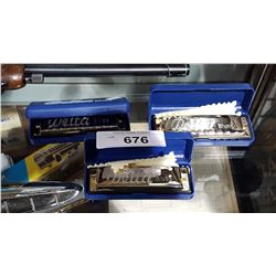 THREE NOS DELTA BLUES HARMONICAS