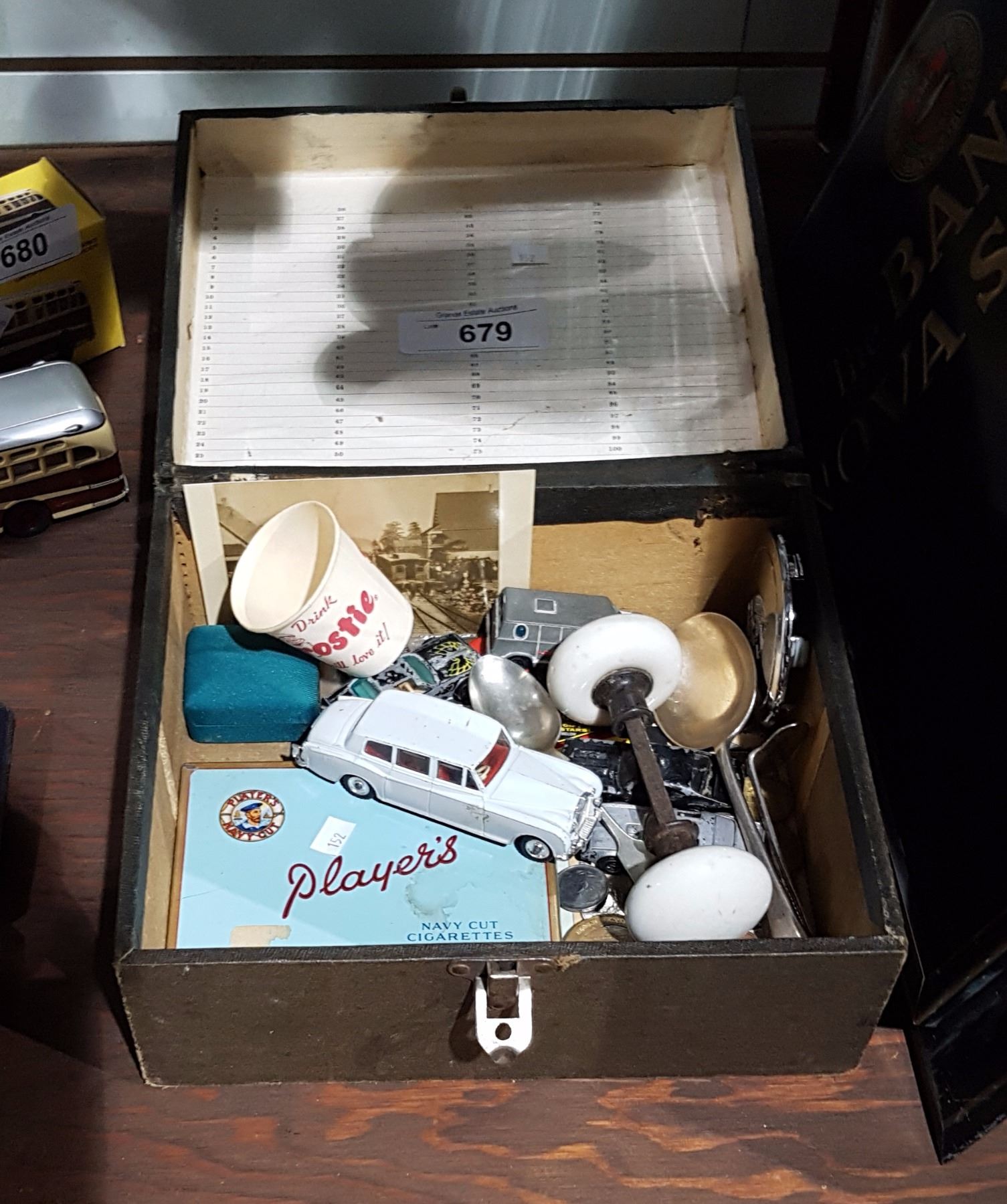 VINTAGE BOX W/COLLECTIBLES