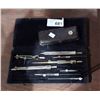 Image 1 : ANTIQUE DRAFTING SET IN CASE