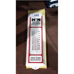NOS METAL THERMOMETER W/ORIGINAL BOX