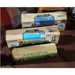 TWO CORGI DIE CAST BUSES