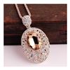 Fashion Necklaces & pendants Big Oval AAA+ CZ Crystal