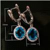 Image 1 : Statement Purple Drop Earrings With Rhinestones