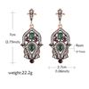 Image 1 : Vintage Bohemian Style Colorful Rhinestone Earrings