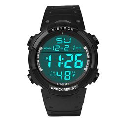 Men Digital Watch Military Sport Style LCD Stopwatch Date