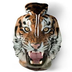 Animals 3D Print Unisex Hoodies. Size: XXL