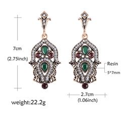 Vintage Bohemian Style Colorful Rhinestone Earrings