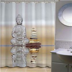 3D Shower Curtain Size: 180x180CM