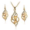 Image 1 : Simulated Pearl Indian Style Jewelry Set. Gold color Earrings / Necklaces