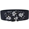 Image 1 : Vintage Style Flower Rhinestone Belt Buckles 6cm Wide