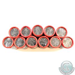 11x 2007 to 2009 Canada Vancouver Olympics 25-cent Original Rolls. 11 rolls