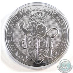 2017 Great Britain 10oz Lion of England .9999 Fine Silver Coin in Capsule (capsule is lightly scratc