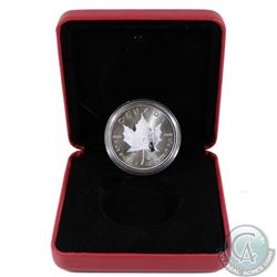 2014 Canada $5 Winter Coloured .9999 Fine Silver Maple Leaf Encapsulated in Red RCM Display Box (coi