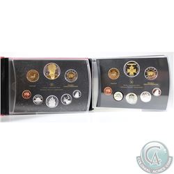 2006 & 2007 Canada Proof Double Dollar Sets. Please note the outer black cardboard sleeves have ligh