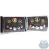 Image 1 : 2006 & 2007 Canada Proof Double Dollar Sets. Please note the outer black cardboard sleeves have ligh