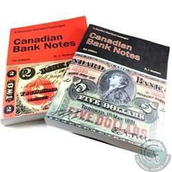 6th Edition & 7th Edition Charlton Catalogue of Chartered Canadian Bank Notes by R.J Graham. 2 Books