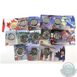 2000-2001 Canada 25-cent and Loon Collector Card Lot issued by the Royal Canadian Mint. You will rec