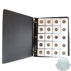Estate Lot of Canadian 25-cent coins in Binder. Dates range from 1970 to 2015. Coins are in Uncircul