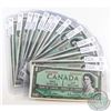 Image 1 : 15 x 1954 $1 Notes with 15 Different Prefixes all in UNC. 15pcs.